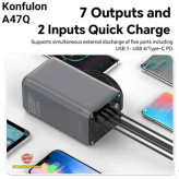 پاوربانک ۶۰۰۰۰ میلی آمپر سوپر فست شارژ ۳۰ وات کانفلون مدل Konfulon A47Q