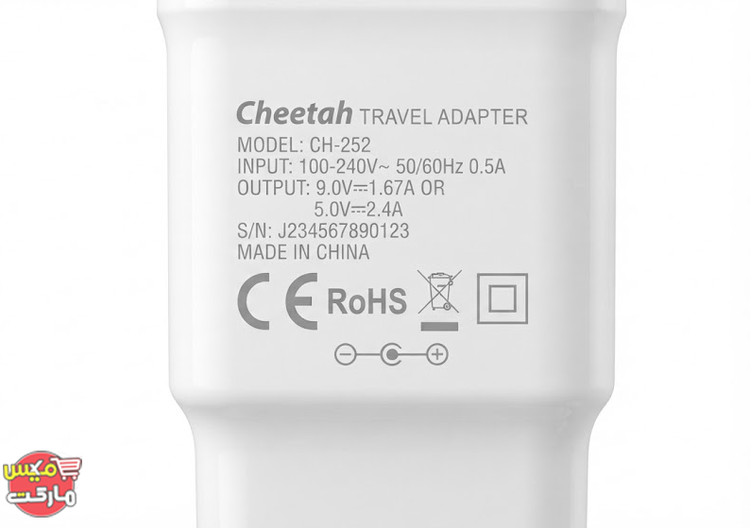 شارژر دیواری فست شارژ چیتا Cheetah مدل CH-252 به همراه کابل Micro-USB