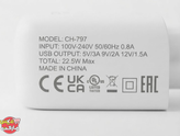 کلگی و آداپتور شارژر دیواری 22.5 وات چیتا Cheetah مدل CH-797 سوپر فست شارژ LED دار