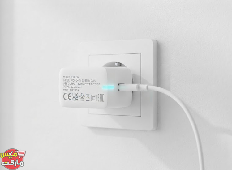 کلگی و آداپتور شارژر دیواری 22.5 وات چیتا Cheetah مدل CH-797 سوپر فست شارژ LED دار